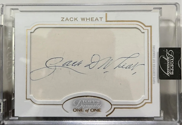 2020 Topps Dynasty Zack Wheat Cut Auto 1/1 Dodgers 