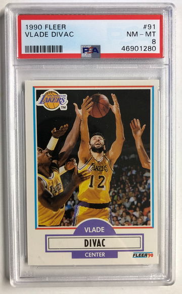1990 Vlade Divac Fleer PSA 8 #91