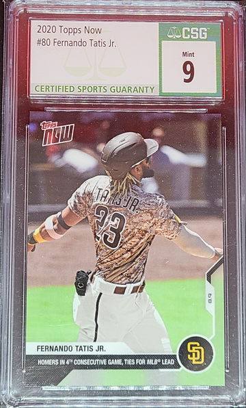 2020 Topps Now #80 Fernando Tatis Jr. CSG Mint 9