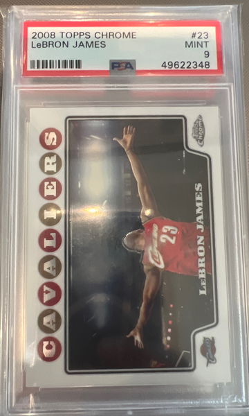 2008 topps chrome Lebron James PSA 9