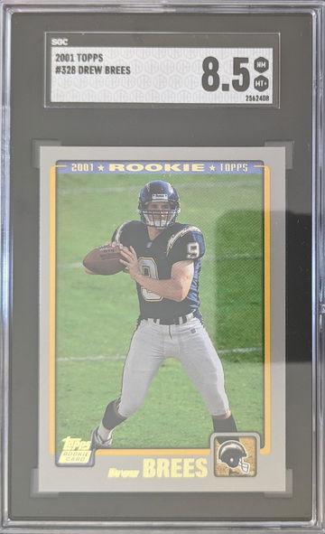 2001 Topps #328 Drew Brees Rookie Card RC SGC 8.5