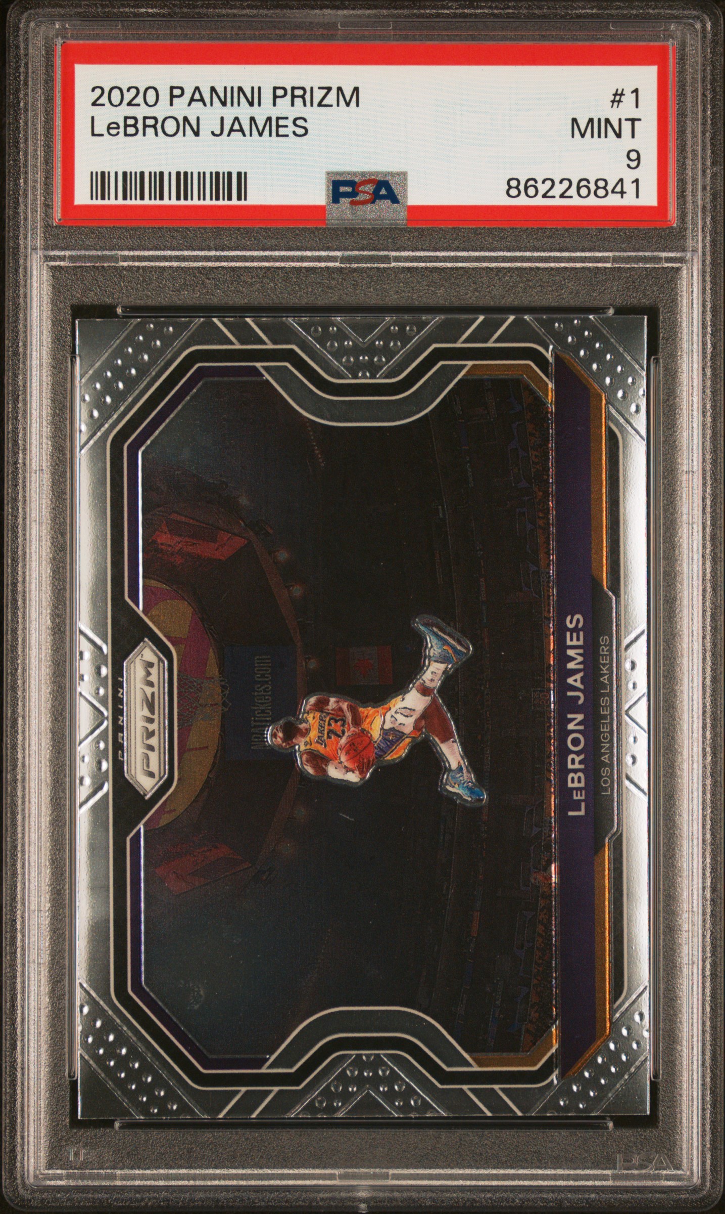 LeBron James 2020-21 Panini Prizm #1 PSA9 MINT Los Angeles Lakers