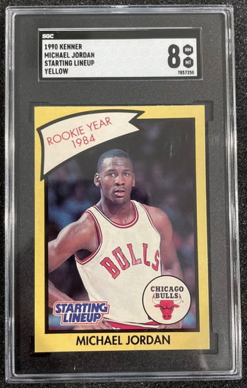 1990 Kenner Michael Jordan Starting Lineup Yellow SGC 8