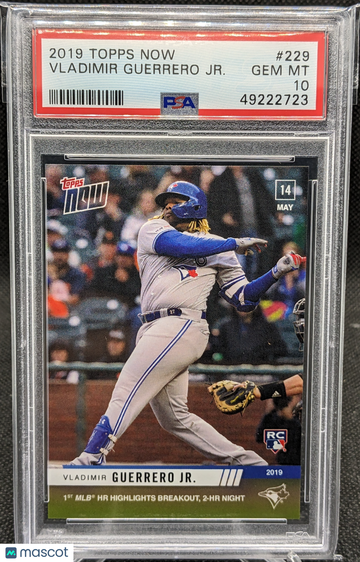 2019 Topps Now 229 Vladimir Guerrero Jr. RC PSA 10