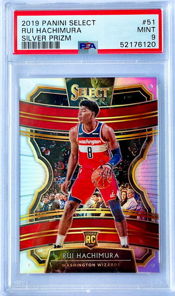 Rui Hachimura RC 2019-20 Select Concourse Silver Prizm #51 Rookie PSA 9 MINT