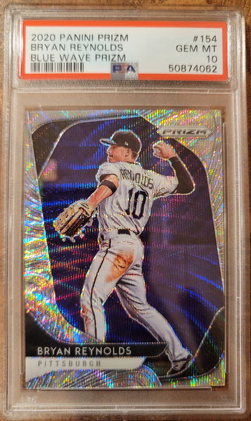 Bryan Reynolds 2020 Panini Prizm Blue Wave Prizm Serial #d/60 PSA 10 Gem Mint