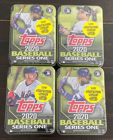 2020 Topps Series 1 Tin Lot x 4