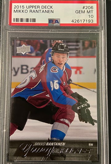 2015-16 Upper Deck #206 Mikko Rantanen Young Guns RC SP PSA 10 Gem Mint