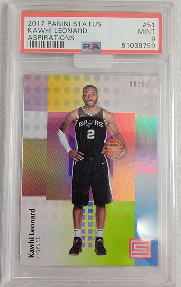 2017-18 Status Kawhi Leonard Asipirations /98 PSA 9