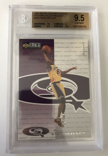 1997 COLLECTORS CHOICE ALL STARQUEST #AS1 KOBE BRYANT BGS 9.5 GEM MINT Pop 1!