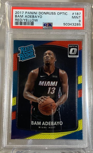 2017-18 Panini Donruss Optic Bam Adebayo Red/Yellow PSA MINT 9 #50343285