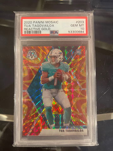 2020 Reactive Gold Prizm RC Tua Tagovailoa Miami Dolphins