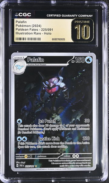 2024 Pokémon Paldean Fates Illustration Rare Palafin #225/091 CGC Pristine 10