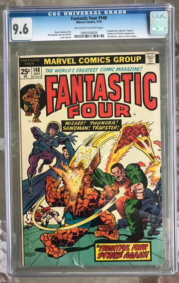 Fantastic Four #148 (1974) CGC 9.6 -- O/w to white pgs; Frightful Four app.