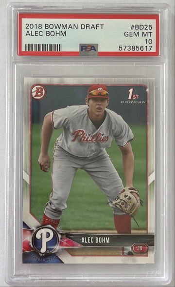 2018 Bowman Draft Alec Bohm PSA 10