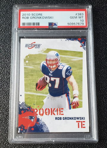 2010 Score Rob Gronkowski psa 10 383