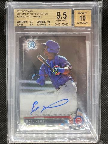BGS 9.5+ / 10 2017 Bowman Chrome Eloy Jimenez Auto White Sox