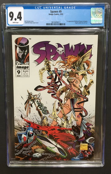 SPAWN #9 CGC 9.4 1st Appearance of ANGELA Daughter of THOR! FREE /S/H.