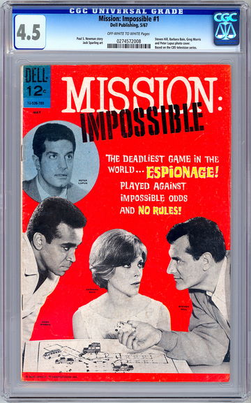 MISSION IMPOSSIBLE #1 CGC 4.5 CLASSIC 1960’S TV SPY SERIES CAST PHOTO COVER 1967