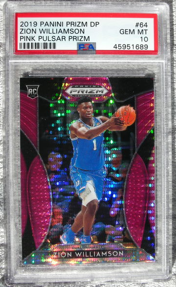 Zion Williamson 2019 Panini Prizm DP #64 Pink Pulsar PSA 10