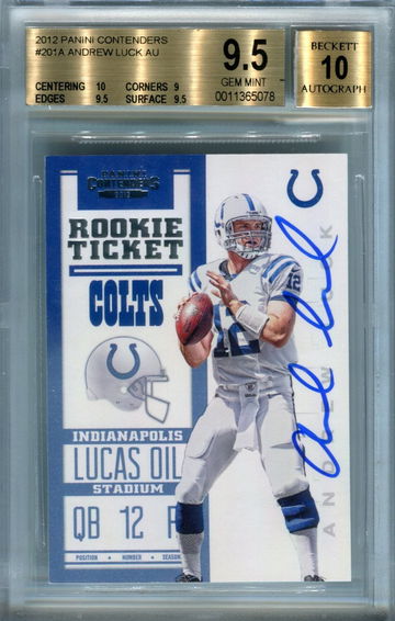 2012 Panini Contenders Andrew Luck BGS 9.5 auto 10