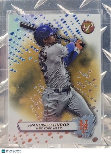2023 Tops Pristine #116 - Francisco Lindor - Gold Refractor /50 - Mets - SHARP