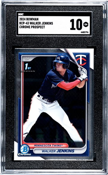 2024 Topps Bowman Chrome Prospect Walker Jenkins #BCP-43 1st Bowman SGC 10