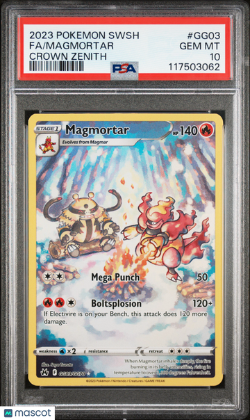 2023 Pokemon Sword And Shield Crown Zenith Magmortar Fa Crown Zenith PSA 10 #GG03