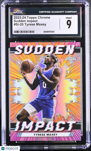 2023-24 Topps Chrome Tyrese Maxey #SI-20 Sudden Impact CGC 9