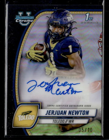 2024 Bowman University Chrome Jerjuan Newton #PA-JNE Auto /10