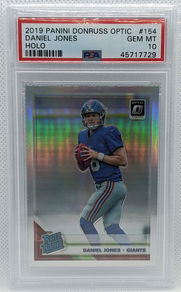 2019 Panini Donruss Optic Daniel Jones Holo Prizm PSA 10