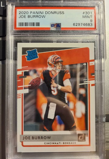 2020 Donruss Joe Burrow PSA 9