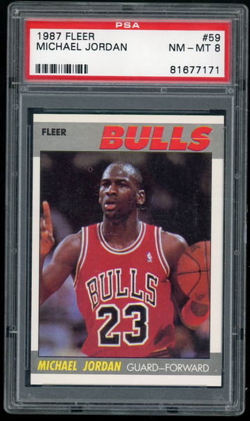 Michael Jordan 1987 Fleer PSA 8