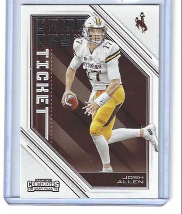 2018 Panini Josh Allen Contenders Game Day - University of Wyoming RC Buffalo Bills QB - #3
