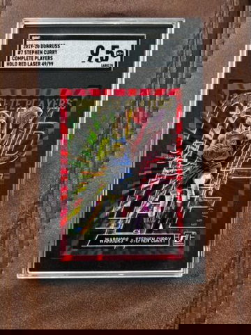 2019-20 Donruss Complete Players Stephen Curry Red Laser Holo /99 #7 SGC 9.5 Gem