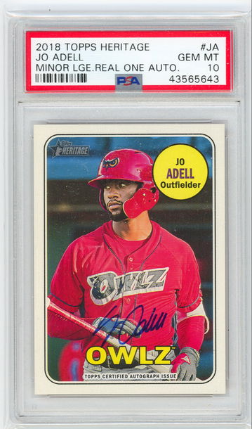 Jo Adell 2018 Topps Heritage Real One Auto