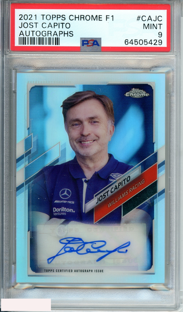 2021 TOPPS CHROME F1 JOST CAPITO #CAJC AUTOGRAPHS 043 OF 165 PSA 9 MINT