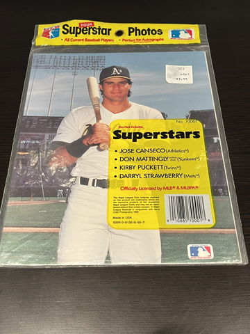 1989 MLB Superstar Photos Unopened #70001 Canseco Mattingly Puckett Strawberry
