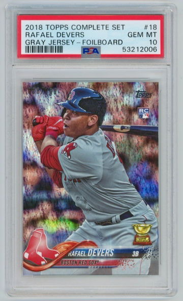 2018 Topps Complete Set Foilboard Rafael Devers RC /190 PSA 10