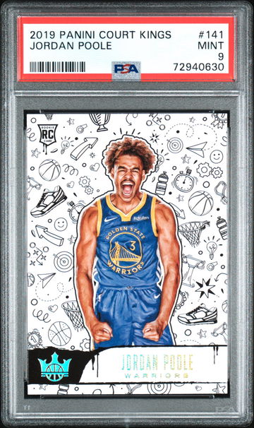 2019-20 Panini Court Kings Jordan Poole #141 Level III PSA 9 Mint Rare RC Rookie
