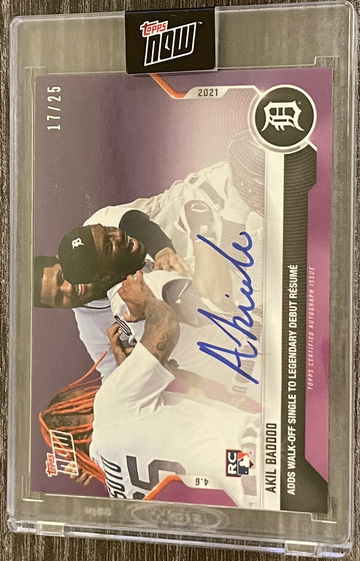 2021 Akil Baddoo Auto RC Rookie On-Card Autograph # /25 NOW Card 36C