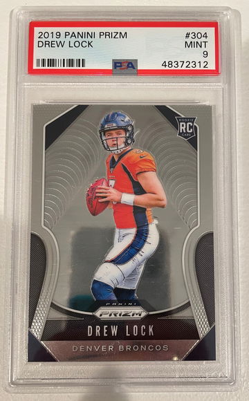 2019 Psa 9 drew lock prizm 