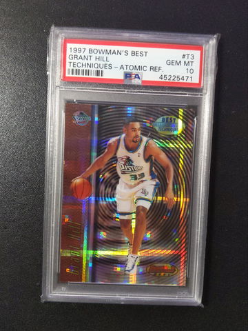 1997 Bowman's Best #T3 Atomic Ref Grant Hill  PSA 10