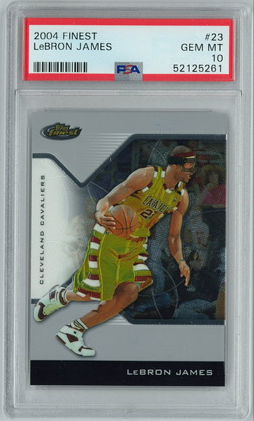 LEBRON JAMES 2004 Topps Finest 2nd Year #23 - PSA 10 Gem Mint