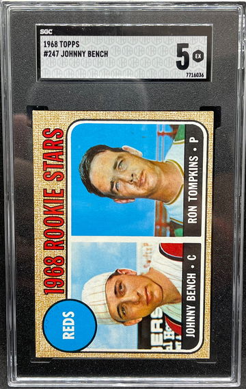 1968 Topps #247 Johnny Bench SGC 5