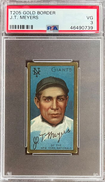 T205 Gold Border J.T. "Chief" Meyers PSA 3