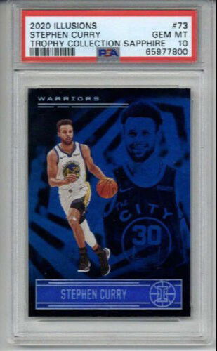 2020 PANINI ILLUSIONS TROPHY COLLECTION SAPPHIRE #73 STEPHEN CURRY PSA 10
