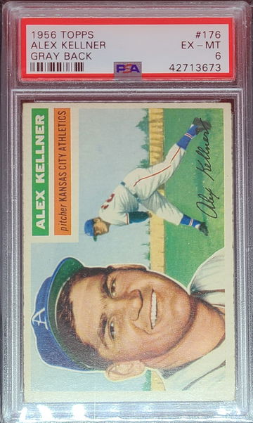 1956 Topps #176 Alex Kellner Gray Back PSA 6 EX-MT 