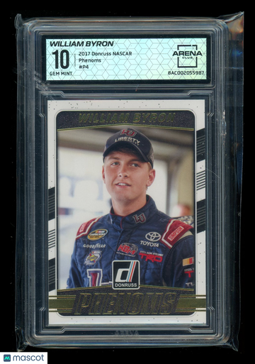 2017 Panini Donruss NASCAR Phenoms William Byron #P4 Arena Club 10