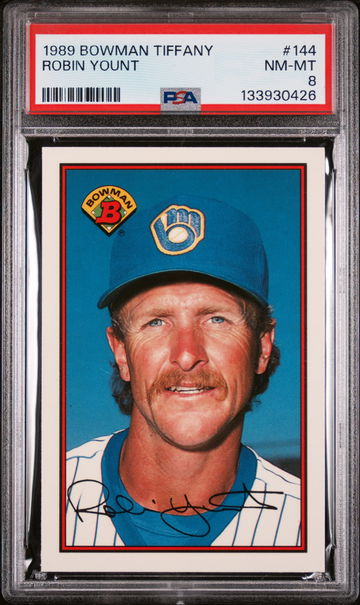 1989 Bowman Tiffany Robin Yount #144 /6000 PSA 8